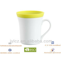 white blank mugs attacked white porcelain with silicone cover